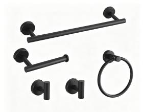 Stainless Steel Bathroom Hardware 5-Piece Set